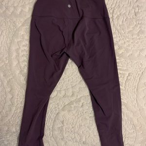 Purple capri yoga pants